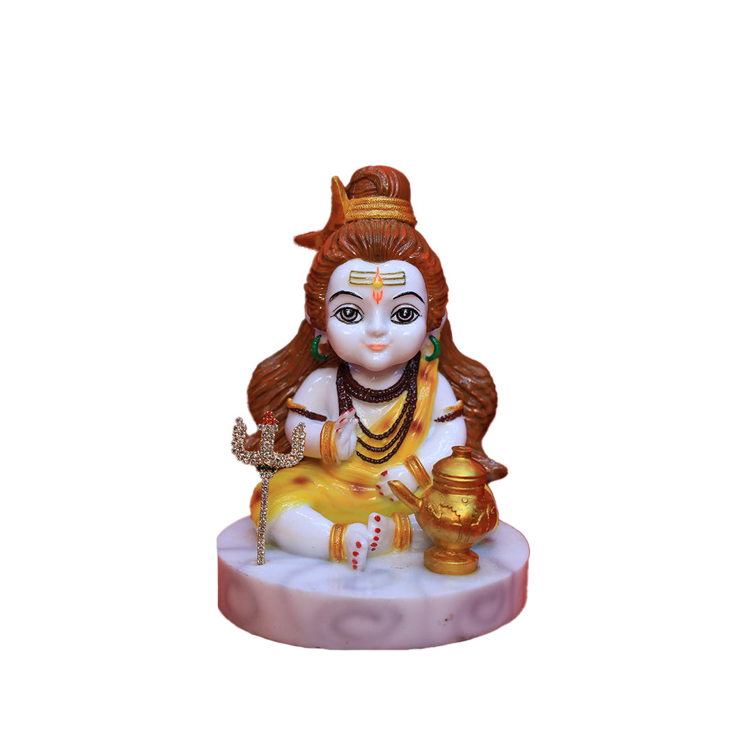 Bal Shiv – The Adorable Form of Mahadev in Marble White Elegance