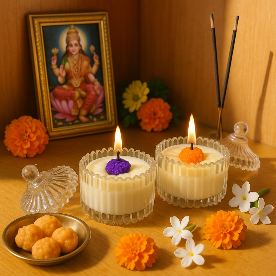 Royal Daisy scented candle combo – ArtKart Store