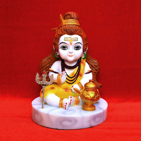Bal Shiv – The Adorable Form of Mahadev in Marble White Elegance