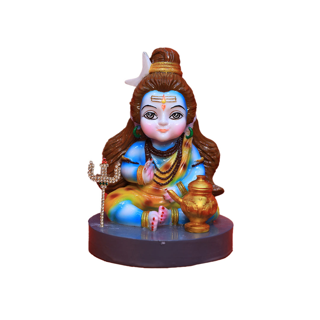 Bal Shiv – The Adorable Form of Mahadev in  Blue Marble Elegance