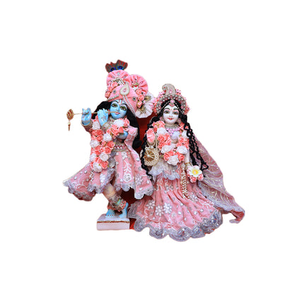 Eternal Blossom – Royal Radha Krishna in White Divine Attire