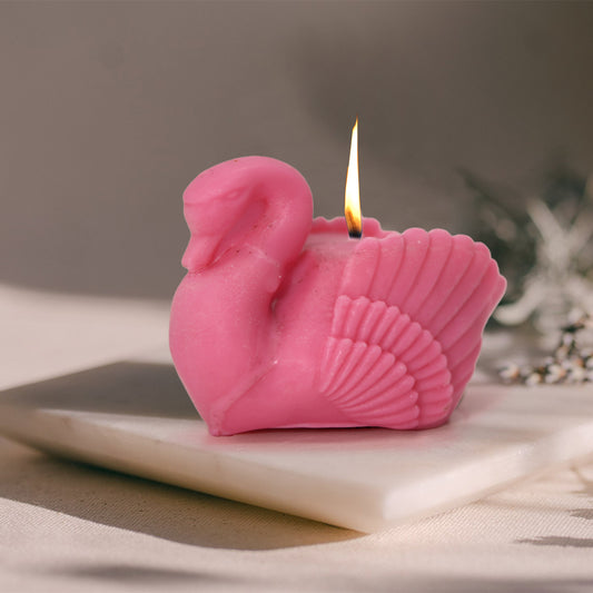 artkart Elegant Earthen Beauty Graceful Swan Candles
