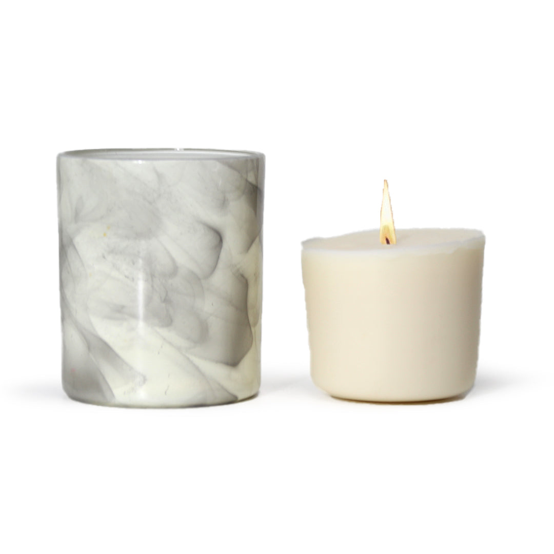 artkart Elegant Earthen Beauty Marbled Serenity Scented Candles