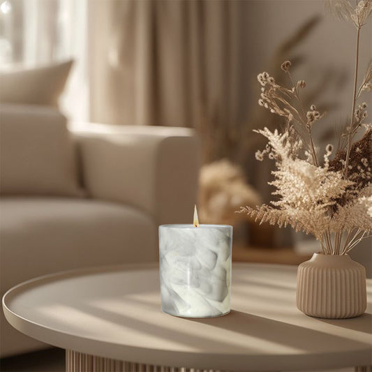 artkart Elegant Earthen Beauty Marbled Serenity Scented Candles