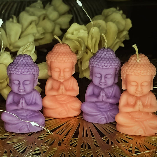 artkart Elegant Earthen Beauty Serene Buddha Candles