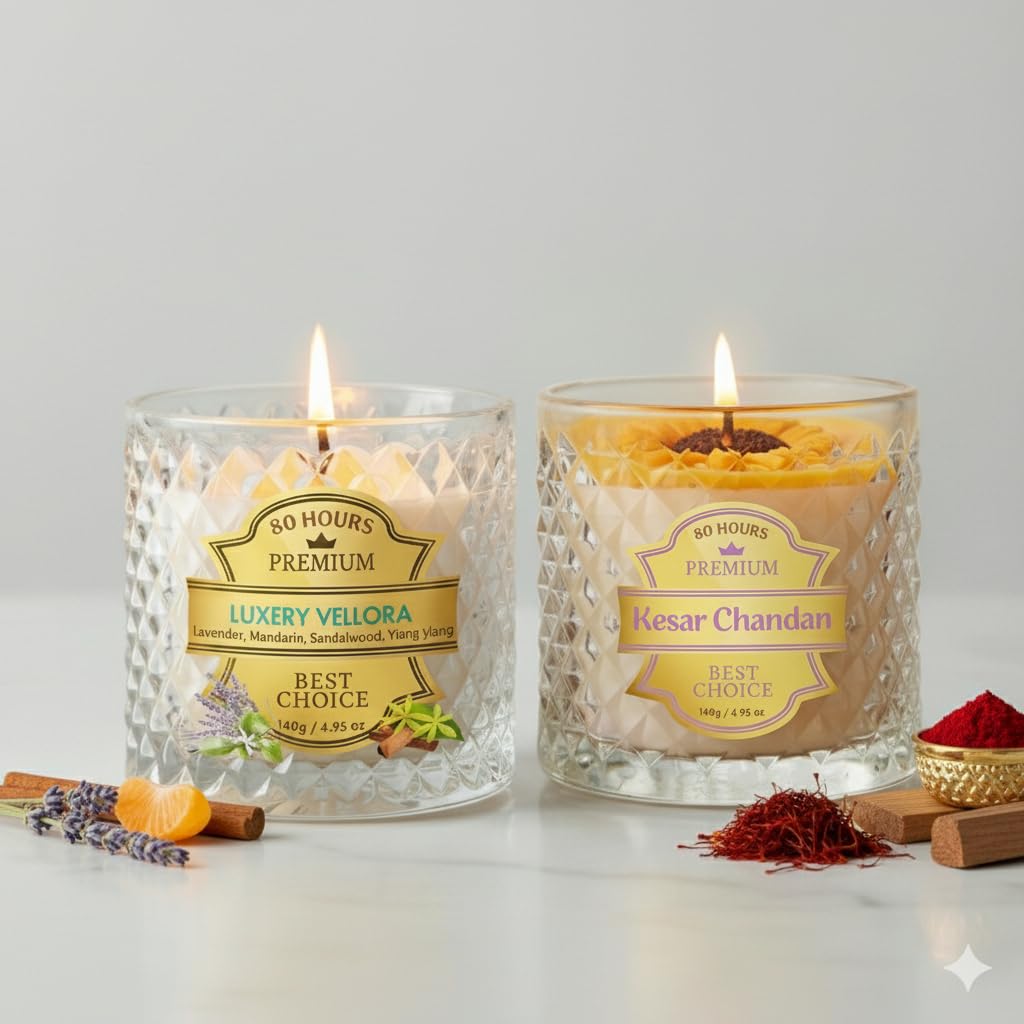 Glowing Petal scented candle combo – ArtKart Store